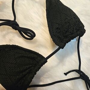 G21 Classic String Bikini Lace Overlay Top